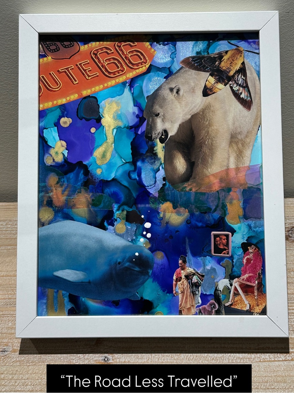 Original mixed media collage -Wall Art